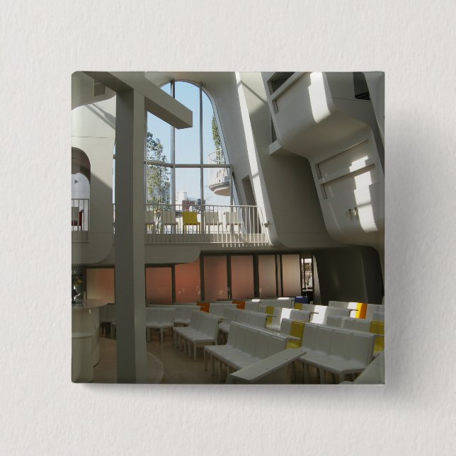 Bóton Quadrado 5.08cm Igreja Protestante Harajuku, Tóquio, Japão (Frente)