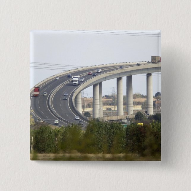 Bóton Quadrado 5.08cm Ilha de Sheppey (Frente)