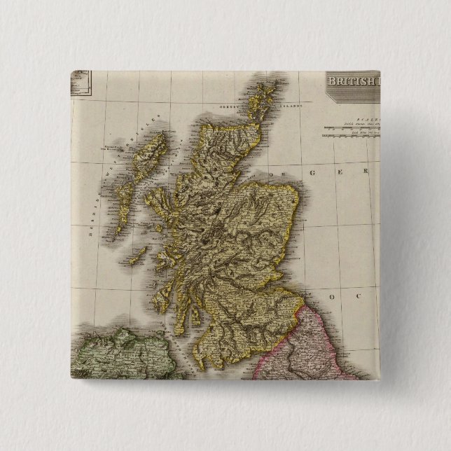 Bóton Quadrado 5.08cm Ilhas Britânicas 7 (Frente)