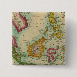 Bóton Quadrado 5.08cm Ilhas da Índia Oriental