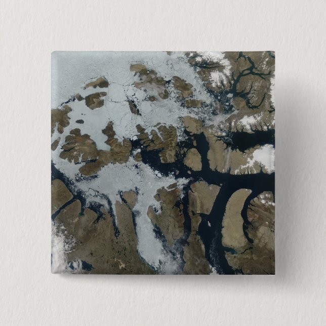 Bóton Quadrado 5.08cm Ilhas Rainhas Elizabeth (Frente)