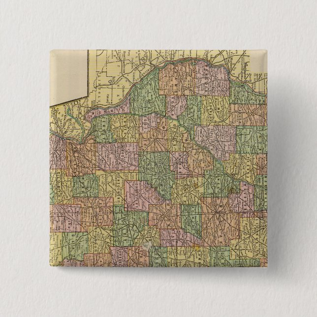 Bóton Quadrado 5.08cm Illinois 2 (Frente)