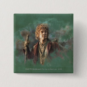 Bóton Quadrado 5.08cm Ilustração BILBO BAGGINS™