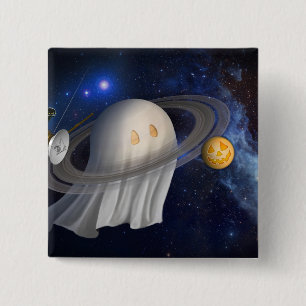 Bóton Quadrado 5.08cm Ilustração de Dia das Bruxas de um artista