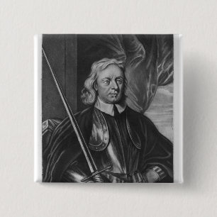 Bóton Quadrado 5.08cm Ilustração de Oliver Cromwell