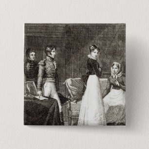 Bóton Quadrado 5.08cm ilustração do "La Famille Elliot