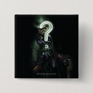 Bóton Quadrado 5.08cm Ilustração Riddler