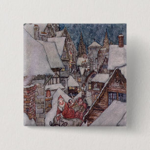 Bóton Quadrado 5.08cm Ilustrações do Natal