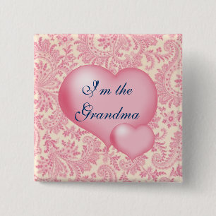 Bóton Quadrado 5.08cm Im o rosa da avó