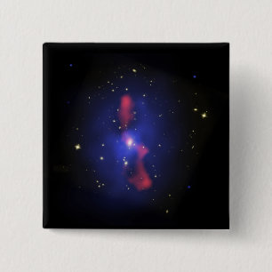 Bóton Quadrado 5.08cm Imagem composta de um conjunto da galáxia