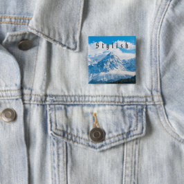 Bóton Quadrado 5.08cm Imagem do céu elegante personalizada e forma de te