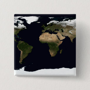 Bóton Quadrado 5.08cm Imagem global de nosso mundo