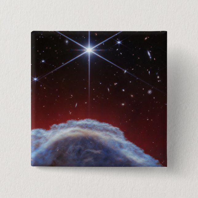 Bóton Quadrado 5.08cm Imagem JWST da Nebulosa de Horsehead (Frente)