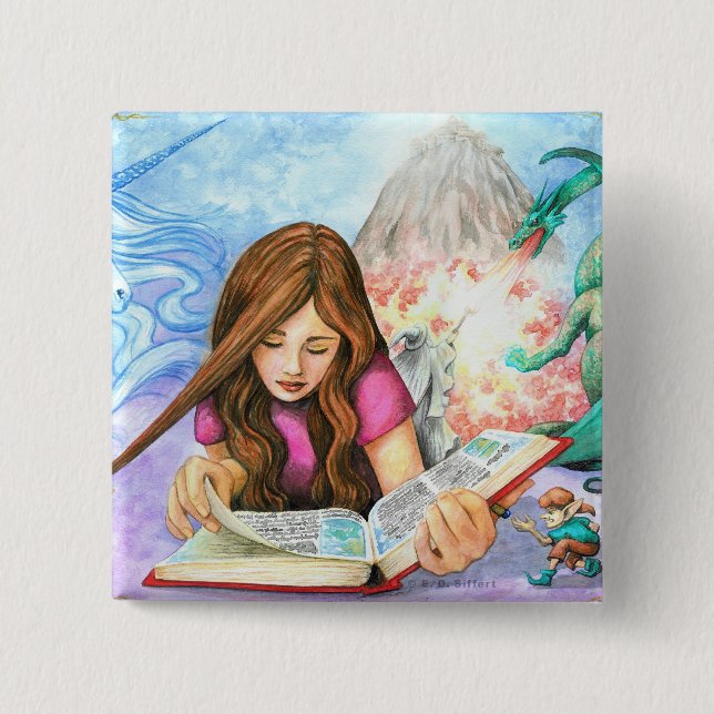 Bóton Quadrado 5.08cm Imaginação (Frente)