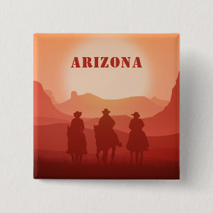 Bóton Quadrado 5.08cm Íman personalizado do Sunset arizona