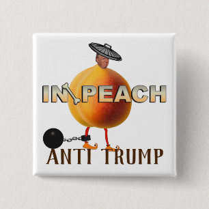 Bóton Quadrado 5.08cm Impeach / Anti-Trump,