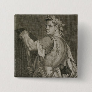 Bóton Quadrado 5.08cm Imperador de D. Titus Vespasian do engrav do