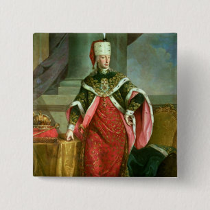 Bóton Quadrado 5.08cm Imperador Francis mim imperador romano santamente