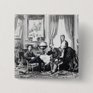 Bóton Quadrado 5.08cm Imperador Napoleon III