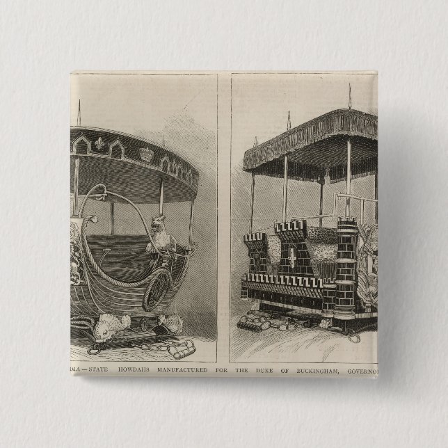 Bóton Quadrado 5.08cm Imperatriz de India (Frente)