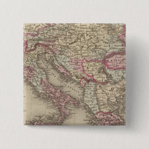 Bóton Quadrado 5.08cm Império Austríaco, Itália, Turquia na Europa, G