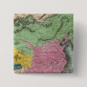 Bóton Quadrado 5.08cm Império Chinês E Japão