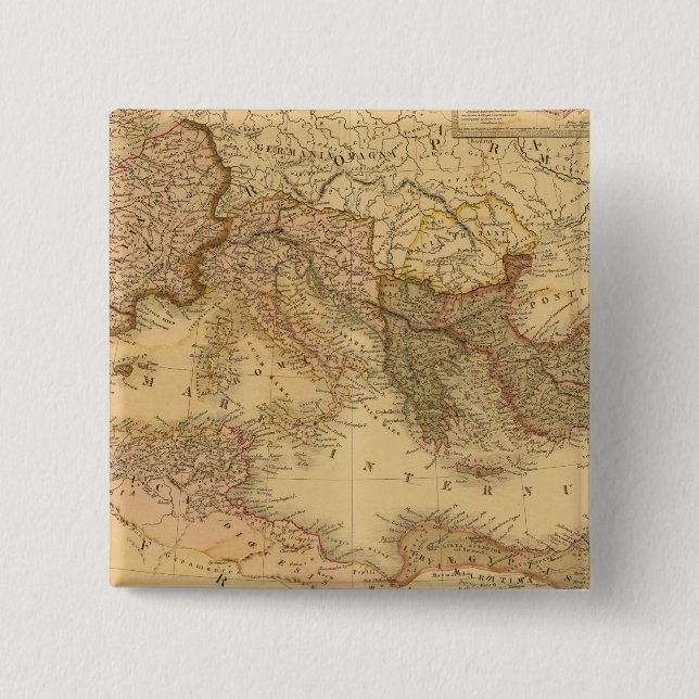 Bóton Quadrado 5.08cm Império Romano 2 (Frente)