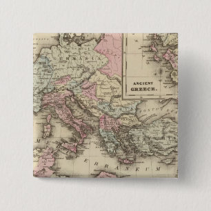 Bóton Quadrado 5.08cm Império Romano, Grécia
