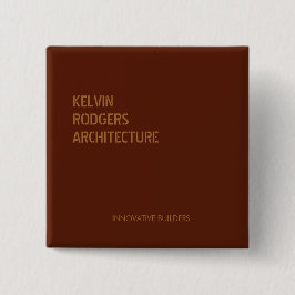 Bóton Quadrado 5.08cm Impressão de ouro tencioso