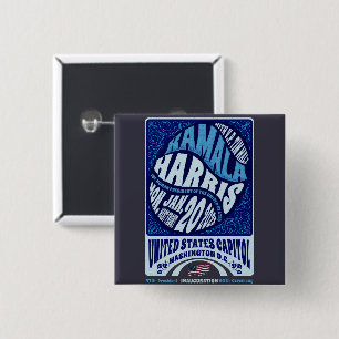 Bóton Quadrado 5.08cm Inauguração de Kamala Harris Jan 20 2025
