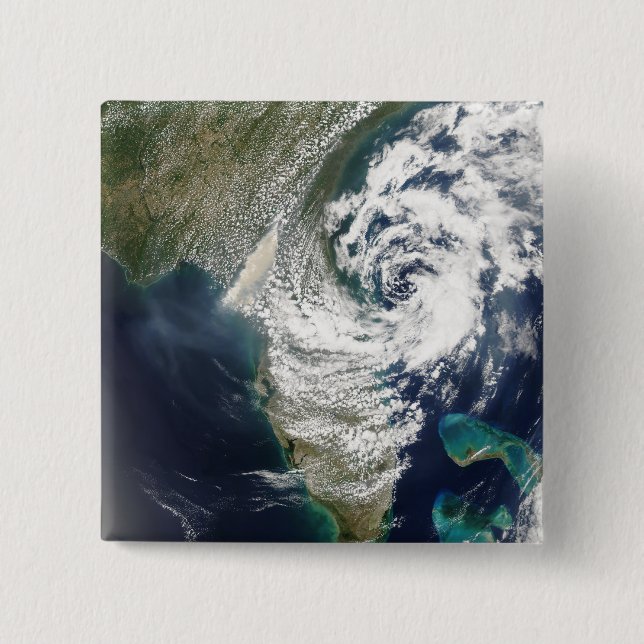 Bóton Quadrado 5.08cm Incêndios e fumaça na Geórgia e na Flórida (Frente)