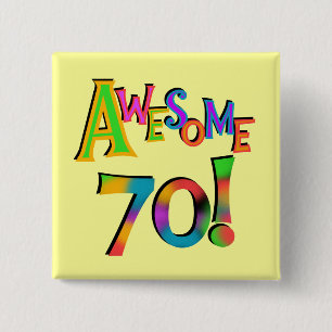 Bóton Quadrado 5.08cm Incrível 70 t-shirts e presentes