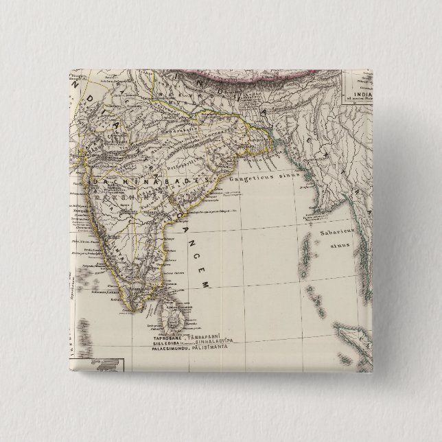 Bóton Quadrado 5.08cm Índia 3 (Frente)