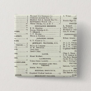 Bóton Quadrado 5.08cm Índice da Califórnia em São Francisco