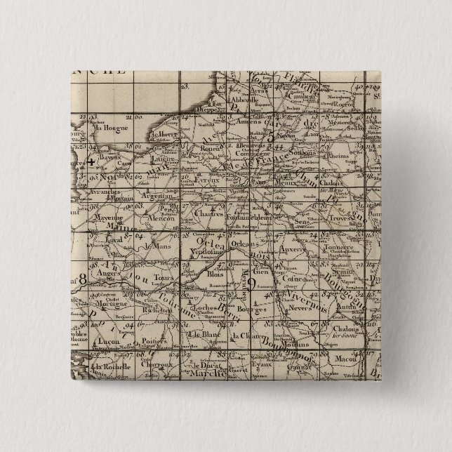 Bóton Quadrado 5.08cm Índice da França (Frente)