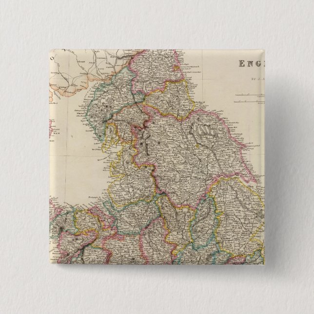 Bóton Quadrado 5.08cm Inglaterra 3 (Frente)