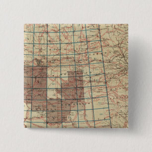 Bóton Quadrado 5.08cm Inquéritos Geográficos dos Estados Unidos