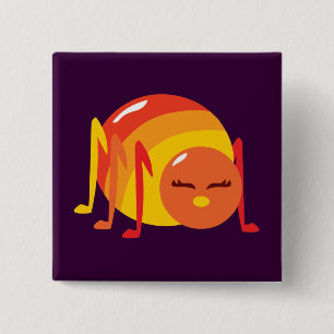 Bóton Quadrado 5.08cm Inseto com distribuição