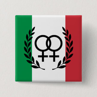 Bóton Quadrado 5.08cm insígnia do Símbolo Sáfico da bandeira da itália