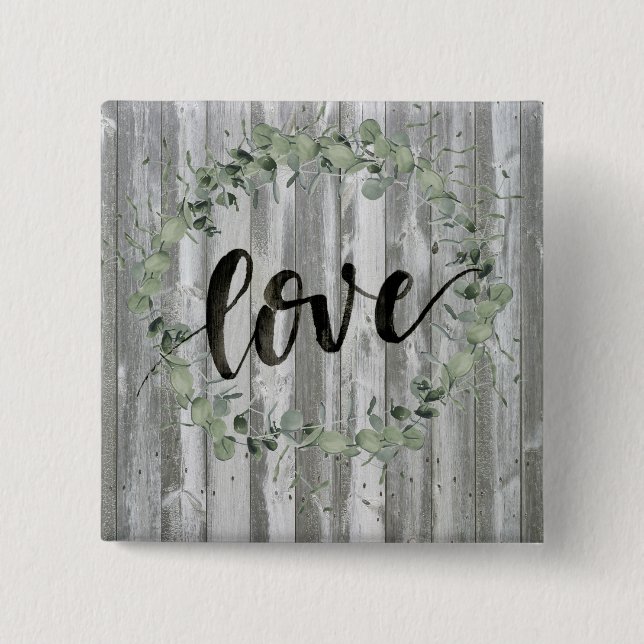 Bóton Quadrado 5.08cm Inspiração de fazendeiros - Amor (Frente)