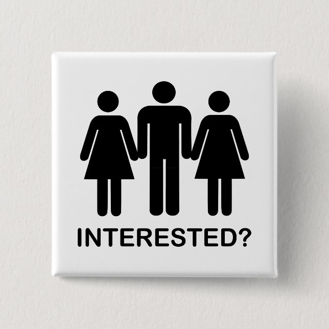 Bóton Quadrado 5.08cm Interessado? (Frente)