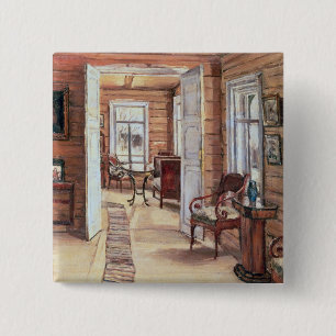 Bóton Quadrado 5.08cm Interior da casa de L. Panteleev em Murmanov