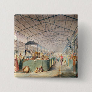 Bóton Quadrado 5.08cm Interior de Les Halles, 1835