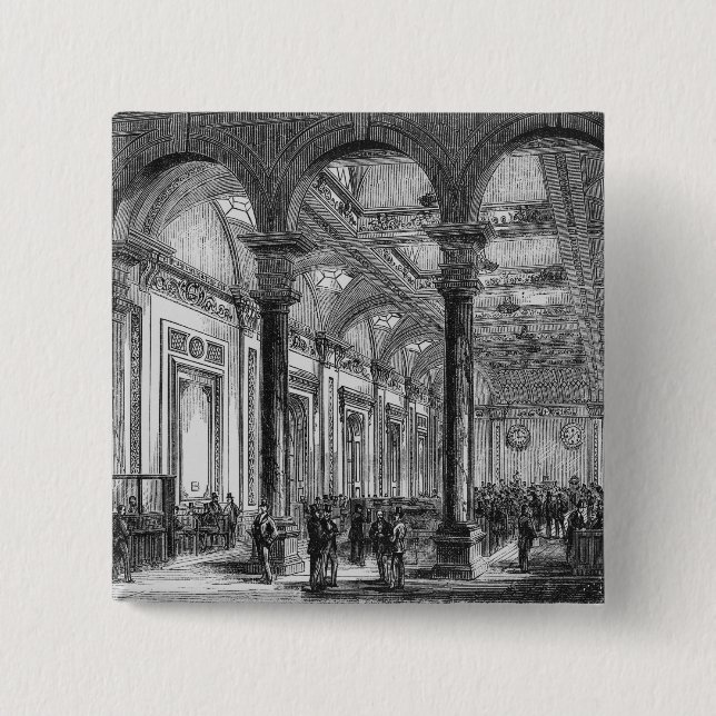 Bóton Quadrado 5.08cm Interior de Lloyd de Londres (Frente)