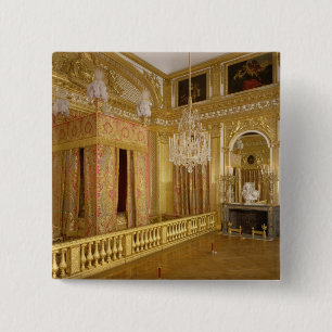 Bóton Quadrado 5.08cm Interior do quarto de Louis XIV, 1701-23