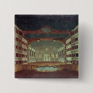 Bóton Quadrado 5.08cm Interior do teatro de San Samuele, Veneza