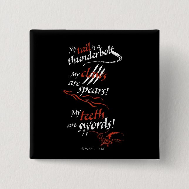 Bóton Quadrado 5.08cm Introdução SMAUG™ (Frente)