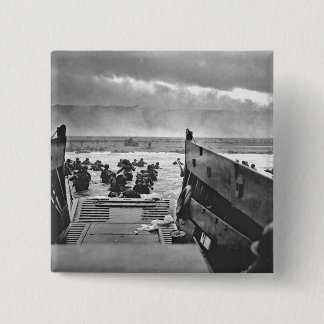 Bóton Quadrado 5.08cm Invasão de Normandy no dia D - 1944