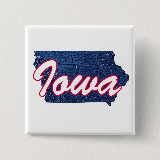 Bóton Quadrado 5.08cm Iowa (Frente)