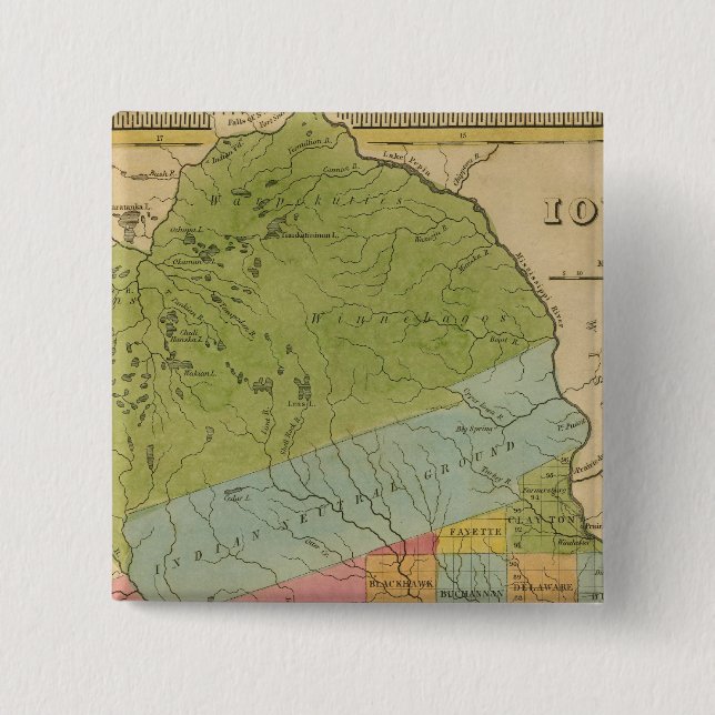 Bóton Quadrado 5.08cm Iowa 4 (Frente)